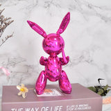 Jeff Koons Globo Conejo Hogar Sala de estar Gabinete de vino Porche Decoración Obra de arte Escultura Joyería Regalo de empresa M2256