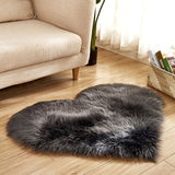 Alrededor de 30 cm Alfombra de piel sintética ecológica Suave Dormitorio familiar Estera cálida Sofá Silla Silla de escritorio Alfombra redonda / corazón Para decoración del hogar