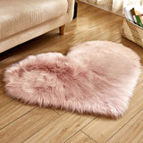 Alrededor de 30 cm Alfombra de piel sintética ecológica Suave Dormitorio familiar Estera cálida Sofá Silla Silla de escritorio Alfombra redonda / corazón Para decoración del hogar