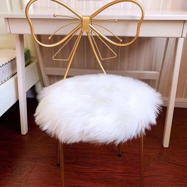 Alrededor de 30 cm Alfombra de piel sintética ecológica Suave Dormitorio familiar Estera cálida Sofá Silla Silla de escritorio Alfombra redonda / corazón Para decoración del hogar