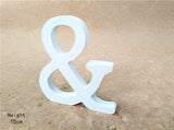 Creativo de pie de madera de madera 10 cm letras blancas alfabeto palabra para fiesta de cumpleaños decoración de la boda en casa regalos