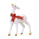 Muñecas navideñas Reno blanco Navidad Ciervo blanco Elk Figuritas Decoraciones navideñas de año nuevo Adornos para oficina en casa Regalo para niños