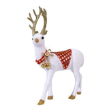 Muñecas navideñas Reno blanco Navidad Ciervo blanco Elk Figuritas Decoraciones navideñas de año nuevo Adornos para oficina en casa Regalo para niños