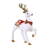 Muñecas navideñas Reno blanco Navidad Ciervo blanco Elk Figuritas Decoraciones navideñas de año nuevo Adornos para oficina en casa Regalo para niños