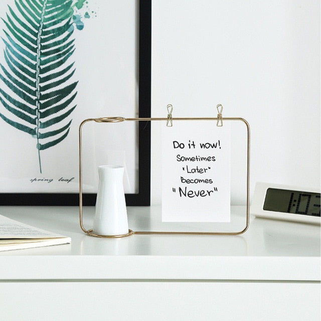 Clip Holder posición creadora Hierro Línea Tiesto Planta florero postal Decoración NUEVO